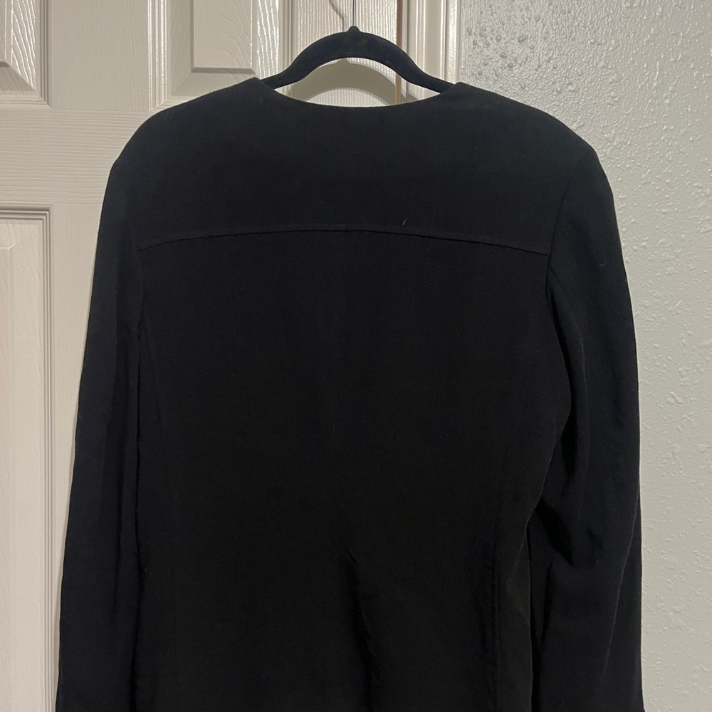 Liz Claiborne Elegant Wool Black Blazer​- Size 14 - Picture 2 of 5